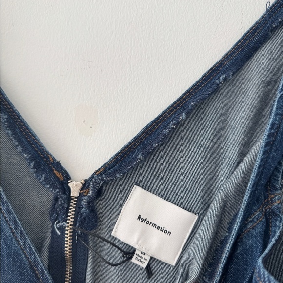 REFORMATION Serafina Denim Midi Dress - Picture 5 of 8